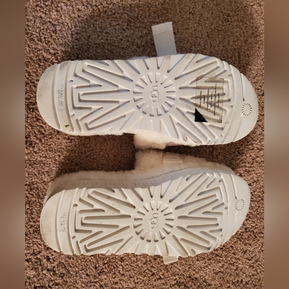 UGG FLUFFITA SLIDE SHEARLING PLATFORM SANDALS SHOE 8 - Picture 6 of 13